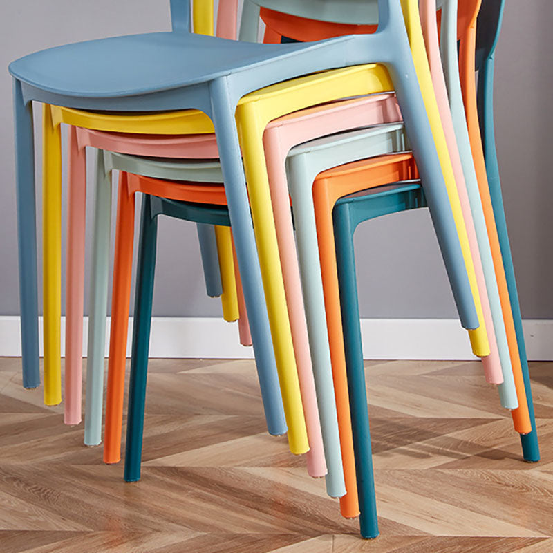 Modern Stackable Chair Dining Armless Chairs with Plastic Legs for Kitchen Clearhalo ' kitchen&dining_furn' 'Dining Chairs' 'Dining Tables & Seating' 'dining_chair' 'furn' 'furn_dining_chair' 'Furniture' 'furniture_dining_chair' 'Kitchen & Dining Furniture' 'kitchen' 4680560