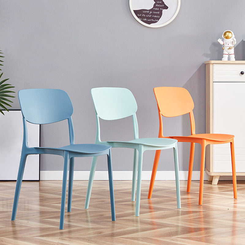 Modern Stackable Chair Dining Armless Chairs with Plastic Legs for Kitchen Clearhalo ' kitchen&dining_furn' 'Dining Chairs' 'Dining Tables & Seating' 'dining_chair' 'furn' 'furn_dining_chair' 'Furniture' 'furniture_dining_chair' 'Kitchen & Dining Furniture' 'kitchen' 4680566
