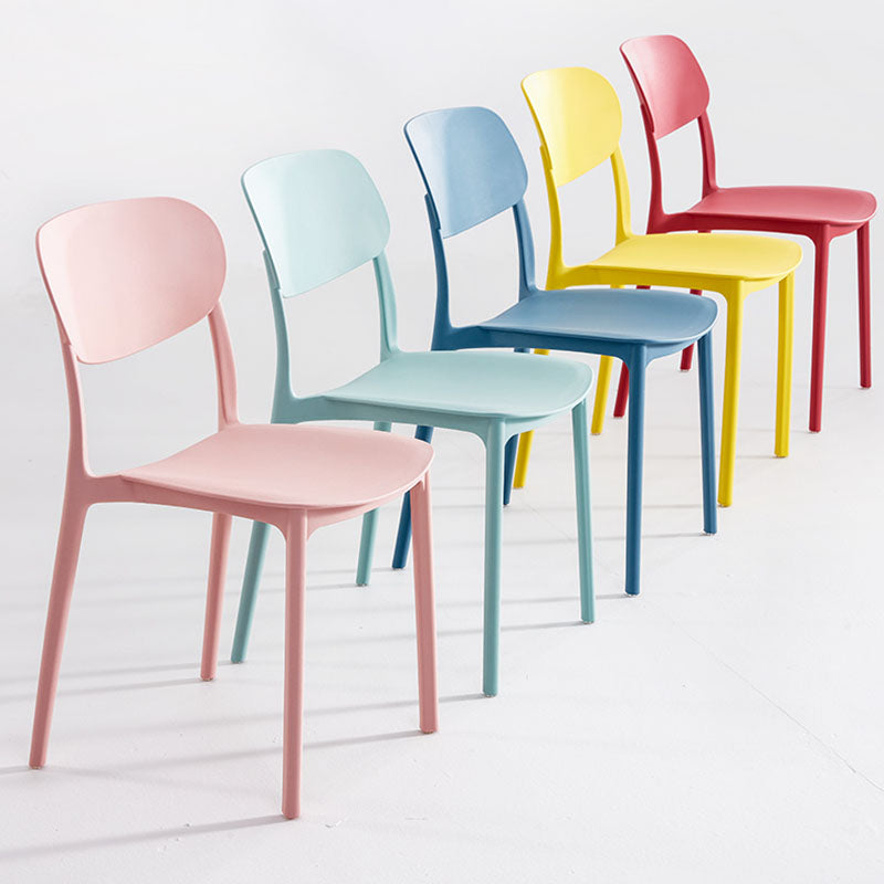 Modern Stackable Chair Dining Armless Chairs with Plastic Legs for Kitchen Clearhalo ' kitchen&dining_furn' 'Dining Chairs' 'Dining Tables & Seating' 'dining_chair' 'furn' 'furn_dining_chair' 'Furniture' 'furniture_dining_chair' 'Kitchen & Dining Furniture' 'kitchen' 4680567