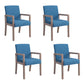 Farmhouse Restaurant Upholstered Arm Chair Matte Finish Solid Back Dining Chair Ocean Blue Set of 4 Clearhalo ' kitchen&dining_furn' 'Dining Chairs' 'Dining Tables & Seating' 'dining_chair' 'Furniture' 'furniture_dining_chair' 'Kitchen & Dining Furniture' 'kitchen' 4680582