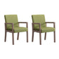 Farmhouse Restaurant Upholstered Arm Chair Matte Finish Solid Back Dining Chair Green Set of 2 Clearhalo ' kitchen&dining_furn' 'Dining Chairs' 'Dining Tables & Seating' 'dining_chair' 'Furniture' 'furniture_dining_chair' 'Kitchen & Dining Furniture' 'kitchen' 4680584