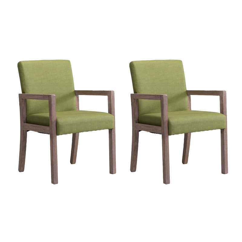 Farmhouse Restaurant Upholstered Arm Chair Matte Finish Solid Back Dining Chair Green Set of 2 Clearhalo ' kitchen&dining_furn' 'Dining Chairs' 'Dining Tables & Seating' 'dining_chair' 'Furniture' 'furniture_dining_chair' 'Kitchen & Dining Furniture' 'kitchen' 4680584