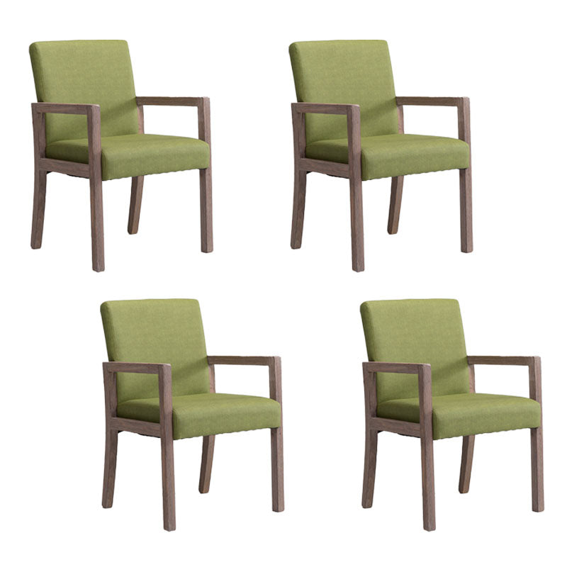 Farmhouse Restaurant Upholstered Arm Chair Matte Finish Solid Back Dining Chair Green Set of 4 Clearhalo ' kitchen&dining_furn' 'Dining Chairs' 'Dining Tables & Seating' 'dining_chair' 'Furniture' 'furniture_dining_chair' 'Kitchen & Dining Furniture' 'kitchen' 4680586