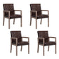 Farmhouse Restaurant Upholstered Arm Chair Matte Finish Solid Back Dining Chair Dark Coffee Set of 4 Clearhalo ' kitchen&dining_furn' 'Dining Chairs' 'Dining Tables & Seating' 'dining_chair' 'Furniture' 'furniture_dining_chair' 'Kitchen & Dining Furniture' 'kitchen' 4680594