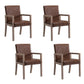 Farmhouse Restaurant Upholstered Arm Chair Matte Finish Solid Back Dining Chair Light Brown Set of 4 Clearhalo ' kitchen&dining_furn' 'Dining Chairs' 'Dining Tables & Seating' 'dining_chair' 'Furniture' 'furniture_dining_chair' 'Kitchen & Dining Furniture' 'kitchen' 4680596