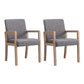 Farmhouse Restaurant Upholstered Arm Chair Matte Finish Solid Back Dining Chair Grey Set of 2 Clearhalo ' kitchen&dining_furn' 'Dining Chairs' 'Dining Tables & Seating' 'dining_chair' 'Furniture' 'furniture_dining_chair' 'Kitchen & Dining Furniture' 'kitchen' 4680597