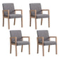 Farmhouse Restaurant Upholstered Arm Chair Matte Finish Solid Back Dining Chair Grey Set of 4 Clearhalo ' kitchen&dining_furn' 'Dining Chairs' 'Dining Tables & Seating' 'dining_chair' 'Furniture' 'furniture_dining_chair' 'Kitchen & Dining Furniture' 'kitchen' 4680598