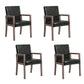 Farmhouse Restaurant Upholstered Arm Chair Matte Finish Solid Back Dining Chair Blackish Green Set of 4 Clearhalo ' kitchen&dining_furn' 'Dining Chairs' 'Dining Tables & Seating' 'dining_chair' 'Furniture' 'furniture_dining_chair' 'Kitchen & Dining Furniture' 'kitchen' 4680604