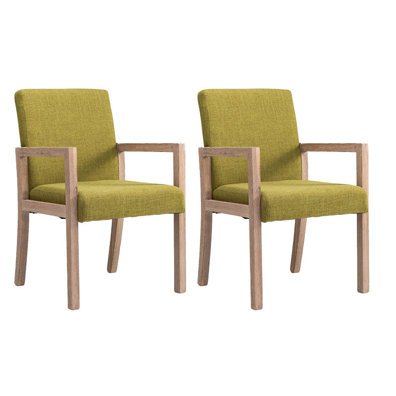 Farmhouse Restaurant Upholstered Arm Chair Matte Finish Solid Back Dining Chair Turquoise Set of 2 Clearhalo ' kitchen&dining_furn' 'Dining Chairs' 'Dining Tables & Seating' 'dining_chair' 'Furniture' 'furniture_dining_chair' 'Kitchen & Dining Furniture' 'kitchen' 4680605
