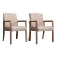 Farmhouse Restaurant Upholstered Arm Chair Matte Finish Solid Back Dining Chair Beige Set of 2 Clearhalo ' kitchen&dining_furn' 'Dining Chairs' 'Dining Tables & Seating' 'dining_chair' 'Furniture' 'furniture_dining_chair' 'Kitchen & Dining Furniture' 'kitchen' 4680607