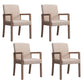 Farmhouse Restaurant Upholstered Arm Chair Matte Finish Solid Back Dining Chair Beige Set of 4 Clearhalo ' kitchen&dining_furn' 'Dining Chairs' 'Dining Tables & Seating' 'dining_chair' 'Furniture' 'furniture_dining_chair' 'Kitchen & Dining Furniture' 'kitchen' 4680608