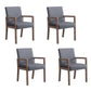 Farmhouse Restaurant Upholstered Arm Chair Matte Finish Solid Back Dining Chair Light Gray Set of 4 Clearhalo ' kitchen&dining_furn' 'Dining Chairs' 'Dining Tables & Seating' 'dining_chair' 'Furniture' 'furniture_dining_chair' 'Kitchen & Dining Furniture' 'kitchen' 4680610