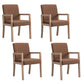 Farmhouse Restaurant Upholstered Arm Chair Matte Finish Solid Back Dining Chair Coffee Set of 4 Clearhalo ' kitchen&dining_furn' 'Dining Chairs' 'Dining Tables & Seating' 'dining_chair' 'Furniture' 'furniture_dining_chair' 'Kitchen & Dining Furniture' 'kitchen' 4680612