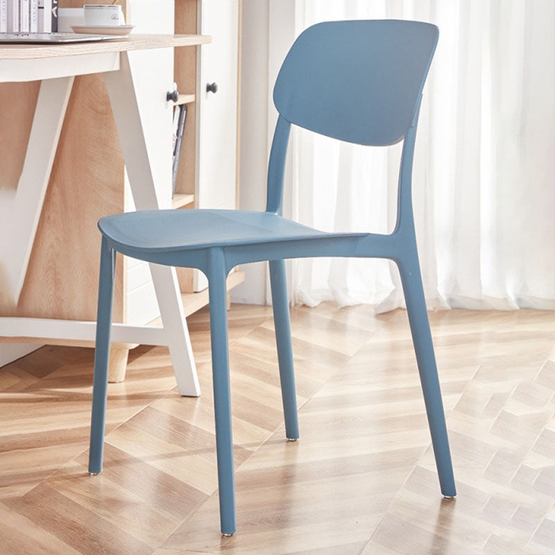 Modern Stackable Chair Dining Armless Chair with Plastic Legs for Kitchen Clearhalo ' kitchen&dining_furn' 'Dining Chairs' 'Dining Tables & Seating' 'dining_chair' 'Furniture' 'furniture_dining_chair' 'Kitchen & Dining Furniture' 'kitchen' 4680614