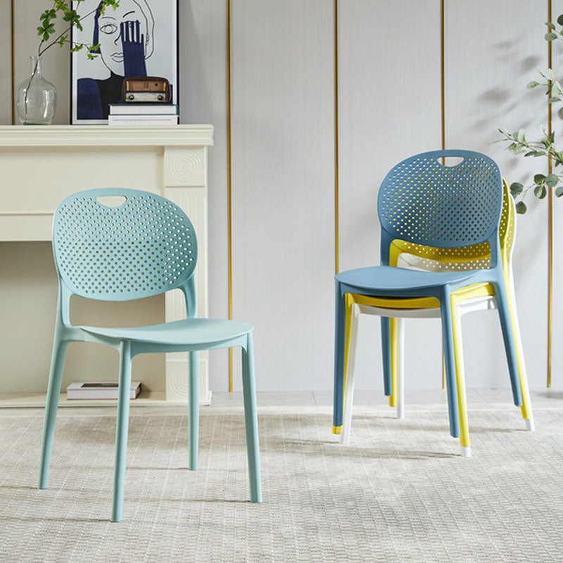 Modern Stackable Chairs Dining Armless Chair with Plastic Legs for Kitchen Clearhalo ' kitchen&dining_furn' 'Dining Chairs' 'Dining Tables & Seating' 'dining_chair' 'furn' 'furn_dining_chair' 'Furniture' 'furniture_dining_chair' 'Kitchen & Dining Furniture' 'kitchen' 4680638