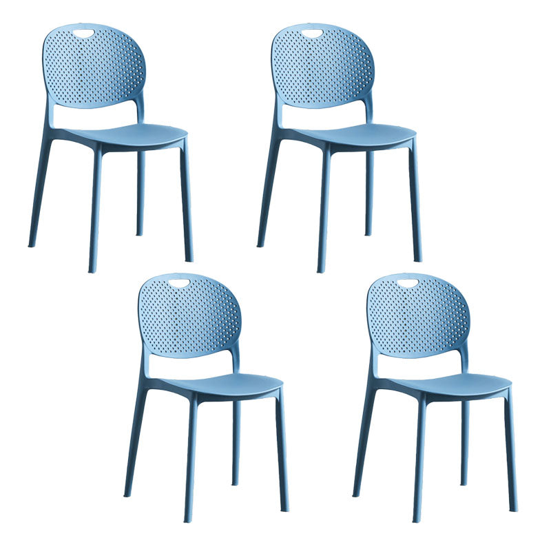 Modern Stackable Chairs Dining Armless Chair with Plastic Legs for Kitchen Light Blue 4 Piece Set Clearhalo ' kitchen&dining_furn' 'Dining Chairs' 'Dining Tables & Seating' 'dining_chair' 'furn' 'furn_dining_chair' 'Furniture' 'furniture_dining_chair' 'Kitchen & Dining Furniture' 'kitchen' 4680643