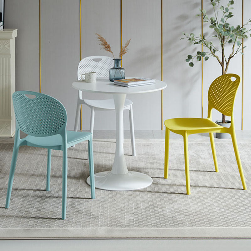Modern Stackable Chairs Dining Armless Chair with Plastic Legs for Kitchen Clearhalo ' kitchen&dining_furn' 'Dining Chairs' 'Dining Tables & Seating' 'dining_chair' 'furn' 'furn_dining_chair' 'Furniture' 'furniture_dining_chair' 'Kitchen & Dining Furniture' 'kitchen' 4680659