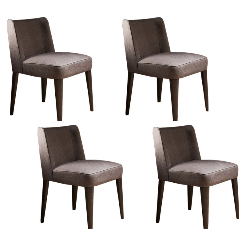 Modern Chairs Dining Armless Chair with Wooden Legs for Kitchen Light Purple Set of 4 Clearhalo ' kitchen&dining_furn' 'Dining Chairs' 'Dining Tables & Seating' 'dining_chair' 'Furniture' 'furniture_dining_chair' 'Kitchen & Dining Furniture' 'kitchen' 4680669