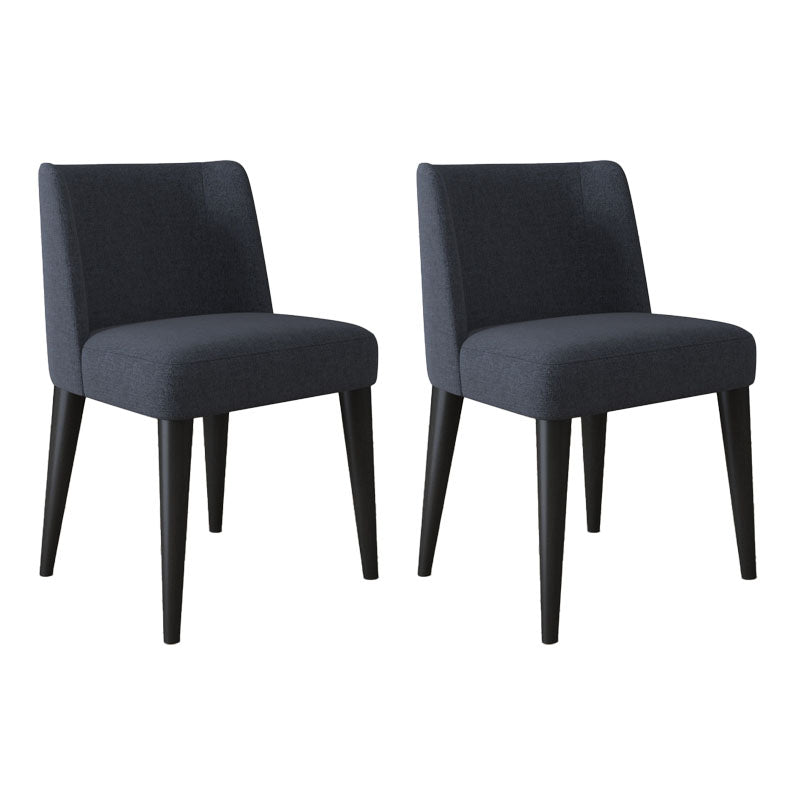 Modern Chairs Dining Armless Chair with Wooden Legs for Kitchen Dark Gray Set of 2 Clearhalo ' kitchen&dining_furn' 'Dining Chairs' 'Dining Tables & Seating' 'dining_chair' 'Furniture' 'furniture_dining_chair' 'Kitchen & Dining Furniture' 'kitchen' 4680672