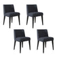 Modern Chairs Dining Armless Chair with Wooden Legs for Kitchen Dark Gray Set of 4 Clearhalo ' kitchen&dining_furn' 'Dining Chairs' 'Dining Tables & Seating' 'dining_chair' 'Furniture' 'furniture_dining_chair' 'Kitchen & Dining Furniture' 'kitchen' 4680674