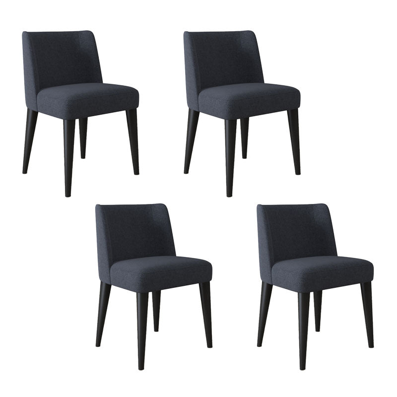 Modern Chairs Dining Armless Chair with Wooden Legs for Kitchen Dark Gray Set of 4 Clearhalo ' kitchen&dining_furn' 'Dining Chairs' 'Dining Tables & Seating' 'dining_chair' 'Furniture' 'furniture_dining_chair' 'Kitchen & Dining Furniture' 'kitchen' 4680674