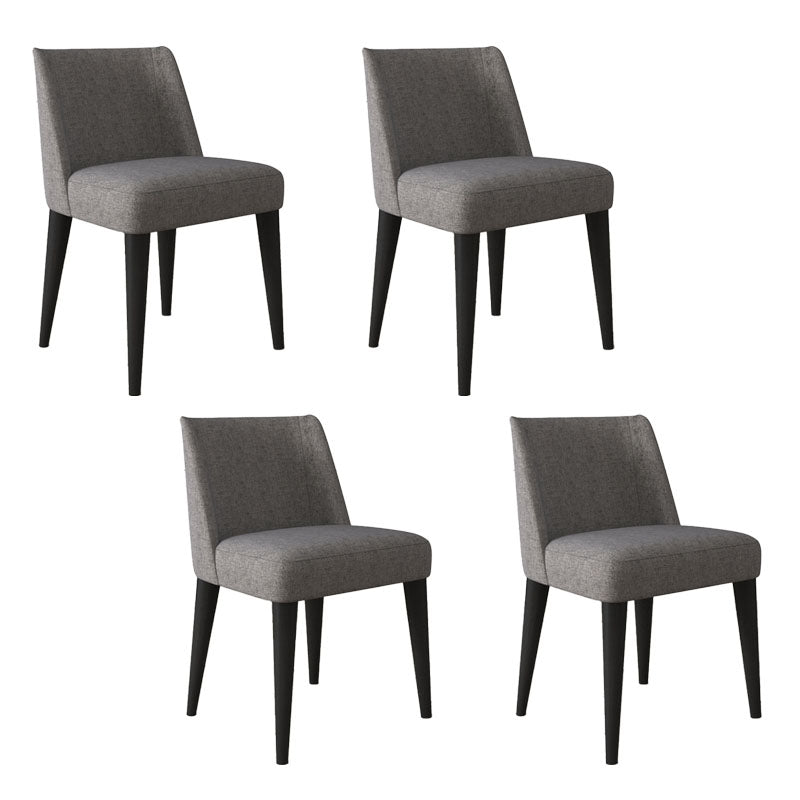 Modern Chairs Dining Armless Chair with Wooden Legs for Kitchen Light Gray Set of 4 Clearhalo ' kitchen&dining_furn' 'Dining Chairs' 'Dining Tables & Seating' 'dining_chair' 'Furniture' 'furniture_dining_chair' 'Kitchen & Dining Furniture' 'kitchen' 4680680