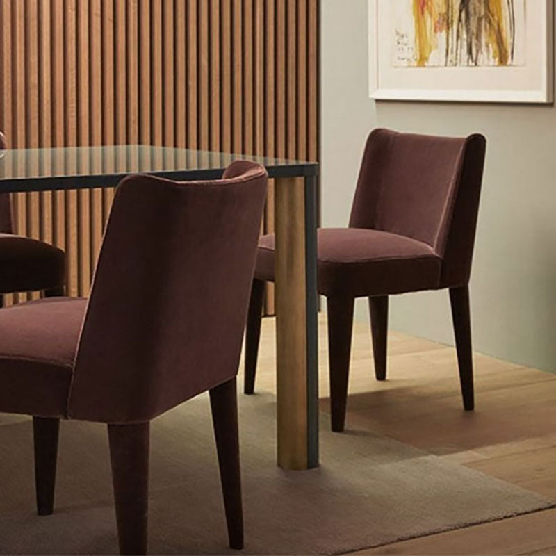 Modern Chairs Dining Armless Chair with Wooden Legs for Kitchen Clearhalo ' kitchen&dining_furn' 'Dining Chairs' 'Dining Tables & Seating' 'dining_chair' 'Furniture' 'furniture_dining_chair' 'Kitchen & Dining Furniture' 'kitchen' 4680681