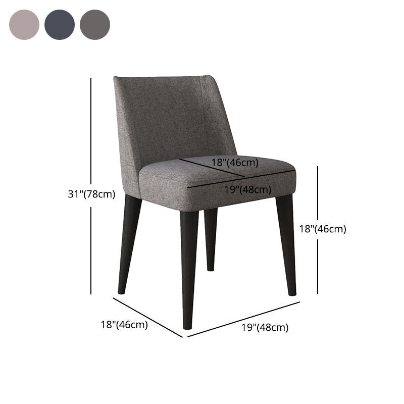 Modern Chairs Dining Armless Chair with Wooden Legs for Kitchen Clearhalo ' kitchen&dining_furn' 'Dining Chairs' 'Dining Tables & Seating' 'dining_chair' 'Furniture' 'furniture_dining_chair' 'Kitchen & Dining Furniture' 'kitchen' 4680682