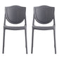 Scandinavian Armless Open Back Chairs Plastic Dining Chairs for Home Use Black 2 Piece Set Clearhalo ' kitchen&dining_furn' 'Dining Chairs' 'Dining Tables & Seating' 'dining_chair' 'furn' 'furn_dining_chair' 'Furniture' 'furniture_dining_chair' 'Kitchen & Dining Furniture' 'kitchen' 4680684