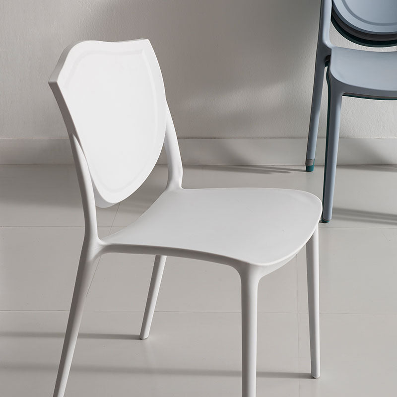 Scandinavian Armless Open Back Chairs Plastic Dining Chairs for Home Use Clearhalo ' kitchen&dining_furn' 'Dining Chairs' 'Dining Tables & Seating' 'dining_chair' 'furn' 'furn_dining_chair' 'Furniture' 'furniture_dining_chair' 'Kitchen & Dining Furniture' 'kitchen' 4680687