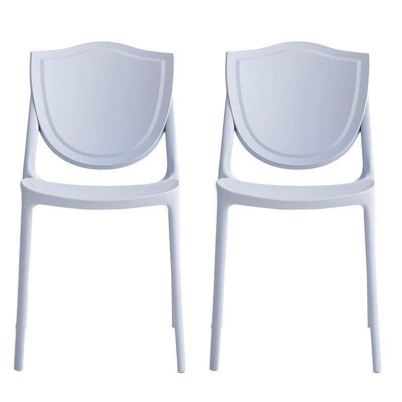 Scandinavian Armless Open Back Chairs Plastic Dining Chairs for Home Use Light Blue 2 Piece Set Clearhalo ' kitchen&dining_furn' 'Dining Chairs' 'Dining Tables & Seating' 'dining_chair' 'furn' 'furn_dining_chair' 'Furniture' 'furniture_dining_chair' 'Kitchen & Dining Furniture' 'kitchen' 4680688
