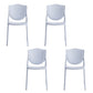 Scandinavian Armless Open Back Chairs Plastic Dining Chairs for Home Use Light Blue 4 Piece Set Clearhalo ' kitchen&dining_furn' 'Dining Chairs' 'Dining Tables & Seating' 'dining_chair' 'furn' 'furn_dining_chair' 'Furniture' 'furniture_dining_chair' 'Kitchen & Dining Furniture' 'kitchen' 4680689