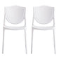 Scandinavian Armless Open Back Chairs Plastic Dining Chairs for Home Use White 2 Piece Set Clearhalo ' kitchen&dining_furn' 'Dining Chairs' 'Dining Tables & Seating' 'dining_chair' 'furn' 'furn_dining_chair' 'Furniture' 'furniture_dining_chair' 'Kitchen & Dining Furniture' 'kitchen' 4680691