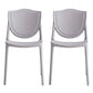 Scandinavian Armless Open Back Chairs Plastic Dining Chairs for Home Use Grey 2 Piece Set Clearhalo ' kitchen&dining_furn' 'Dining Chairs' 'Dining Tables & Seating' 'dining_chair' 'furn' 'furn_dining_chair' 'Furniture' 'furniture_dining_chair' 'Kitchen & Dining Furniture' 'kitchen' 4680701