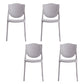 Scandinavian Armless Open Back Chairs Plastic Dining Chairs for Home Use Grey 4 Piece Set Clearhalo ' kitchen&dining_furn' 'Dining Chairs' 'Dining Tables & Seating' 'dining_chair' 'furn' 'furn_dining_chair' 'Furniture' 'furniture_dining_chair' 'Kitchen & Dining Furniture' 'kitchen' 4680702