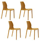 Modern Style Stackable Chairs Dining Armless Chair with Plastic Legs for Kitchen Ginger Set of 4 Clearhalo ' kitchen&dining_furn' 'Dining Chairs' 'Dining Tables & Seating' 'dining_chair' 'Furniture' 'furniture_dining_chair' 'Kitchen & Dining Furniture' 'kitchen' 4680706