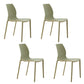 Modern Style Stackable Chairs Dining Armless Chair with Plastic Legs for Kitchen Green Set of 4 Clearhalo ' kitchen&dining_furn' 'Dining Chairs' 'Dining Tables & Seating' 'dining_chair' 'Furniture' 'furniture_dining_chair' 'Kitchen & Dining Furniture' 'kitchen' 4680712