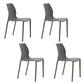 Modern Style Stackable Chairs Dining Armless Chair with Plastic Legs for Kitchen Grey Set of 4 Clearhalo ' kitchen&dining_furn' 'Dining Chairs' 'Dining Tables & Seating' 'dining_chair' 'Furniture' 'furniture_dining_chair' 'Kitchen & Dining Furniture' 'kitchen' 4680714