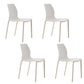 Modern Style Stackable Chairs Dining Armless Chair with Plastic Legs for Kitchen White Set of 4 Clearhalo ' kitchen&dining_furn' 'Dining Chairs' 'Dining Tables & Seating' 'dining_chair' 'Furniture' 'furniture_dining_chair' 'Kitchen & Dining Furniture' 'kitchen' 4680718