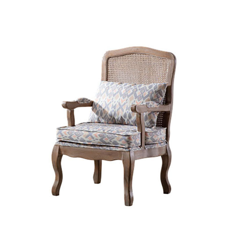Farmhouse Bedroom Fabric Arm Chair Matte Finish Solid Back Dining Chair Clearhalo ' kitchen&dining_furn' 'Dining Chairs' 'Dining Tables & Seating' 'dining_chair' 'furn' 'furn_dining_chair' 'Furniture' 'furniture_dining_chair' 'Kitchen & Dining Furniture' 'kitchen' 4680733