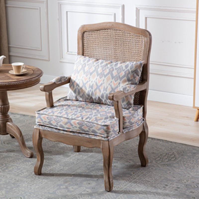 Farmhouse Bedroom Fabric Arm Chair Matte Finish Solid Back Dining Chair Pink-Blue 1 Piece Clearhalo ' kitchen&dining_furn' 'Dining Chairs' 'Dining Tables & Seating' 'dining_chair' 'furn' 'furn_dining_chair' 'Furniture' 'furniture_dining_chair' 'Kitchen & Dining Furniture' 'kitchen' 4680737
