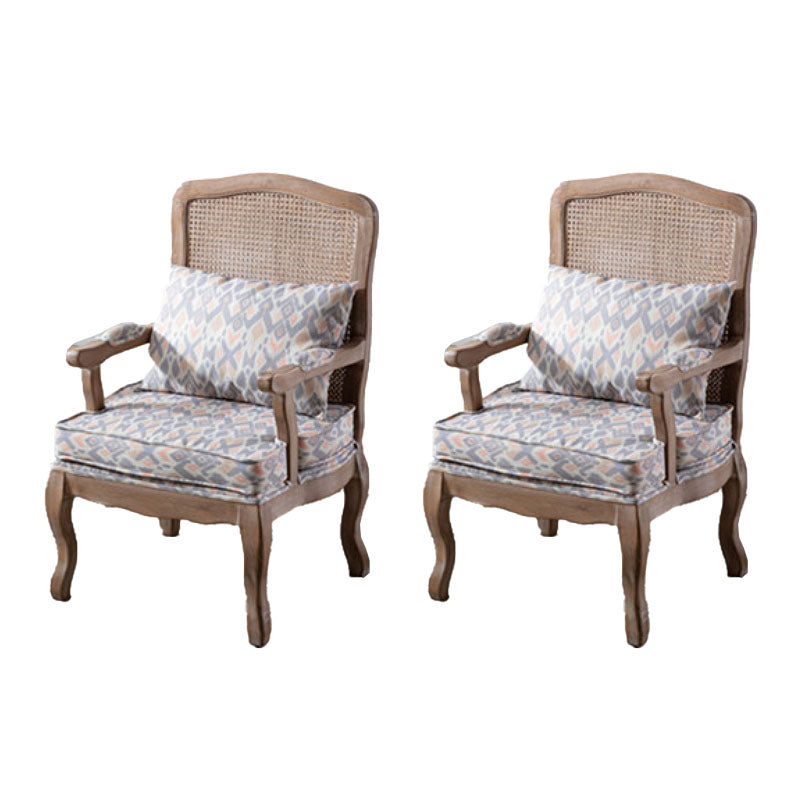 Farmhouse Bedroom Fabric Arm Chair Matte Finish Solid Back Dining Chair Pink-Blue 2 Piece Set Clearhalo ' kitchen&dining_furn' 'Dining Chairs' 'Dining Tables & Seating' 'dining_chair' 'furn' 'furn_dining_chair' 'Furniture' 'furniture_dining_chair' 'Kitchen & Dining Furniture' 'kitchen' 4680739