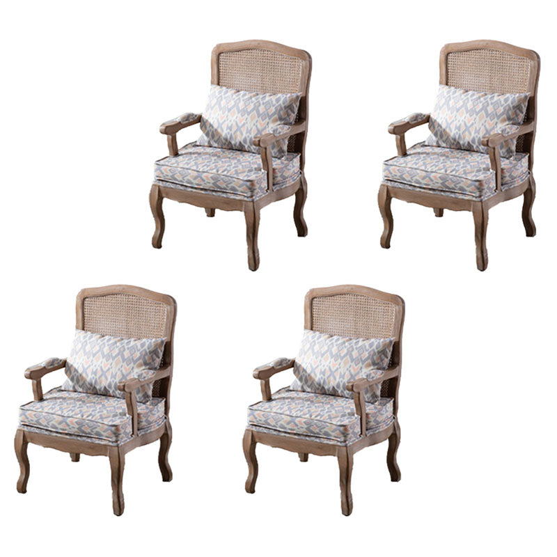 Farmhouse Bedroom Fabric Arm Chair Matte Finish Solid Back Dining Chair Pink-Blue 4 Piece Set Clearhalo ' kitchen&dining_furn' 'Dining Chairs' 'Dining Tables & Seating' 'dining_chair' 'furn' 'furn_dining_chair' 'Furniture' 'furniture_dining_chair' 'Kitchen & Dining Furniture' 'kitchen' 4680740