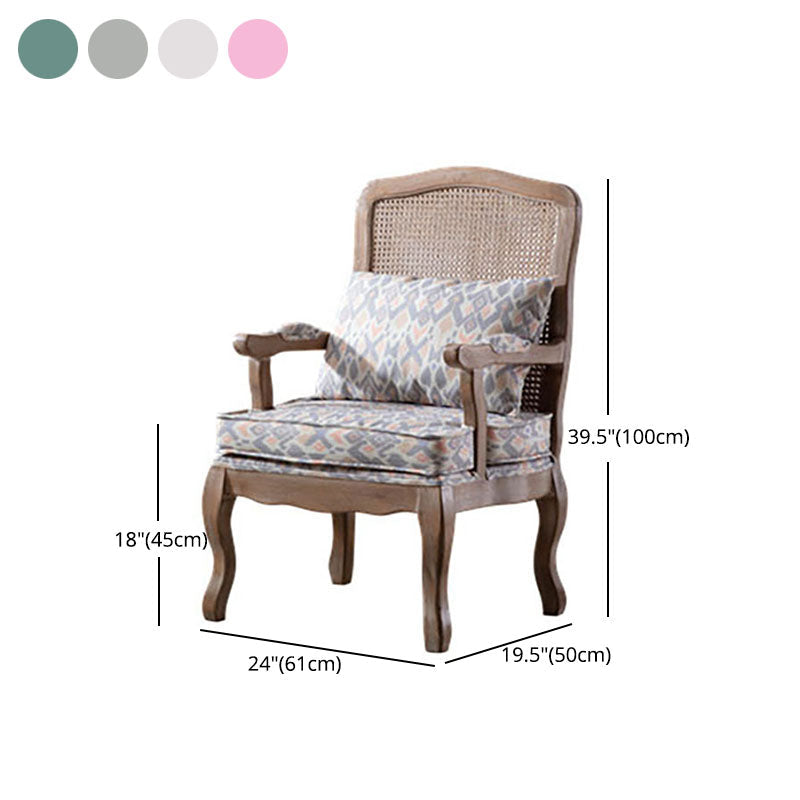 Farmhouse Bedroom Fabric Arm Chair Matte Finish Solid Back Dining Chair Clearhalo ' kitchen&dining_furn' 'Dining Chairs' 'Dining Tables & Seating' 'dining_chair' 'furn' 'furn_dining_chair' 'Furniture' 'furniture_dining_chair' 'Kitchen & Dining Furniture' 'kitchen' 4680745