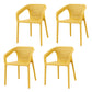 Modern Stackable Chairs Dining Arm Chair with Plastic Legs for Kitchen Ginger 4 Piece Set Clearhalo ' kitchen&dining_furn' 'Dining Chairs' 'Dining Tables & Seating' 'dining_chair' 'furn' 'furn_dining_chair' 'Furniture' 'furniture_dining_chair' 'Kitchen & Dining Furniture' 'kitchen' 4680747