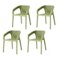Modern Stackable Chairs Dining Arm Chair with Plastic Legs for Kitchen Light Green 4 Piece Set Clearhalo ' kitchen&dining_furn' 'Dining Chairs' 'Dining Tables & Seating' 'dining_chair' 'furn' 'furn_dining_chair' 'Furniture' 'furniture_dining_chair' 'Kitchen & Dining Furniture' 'kitchen' 4680758