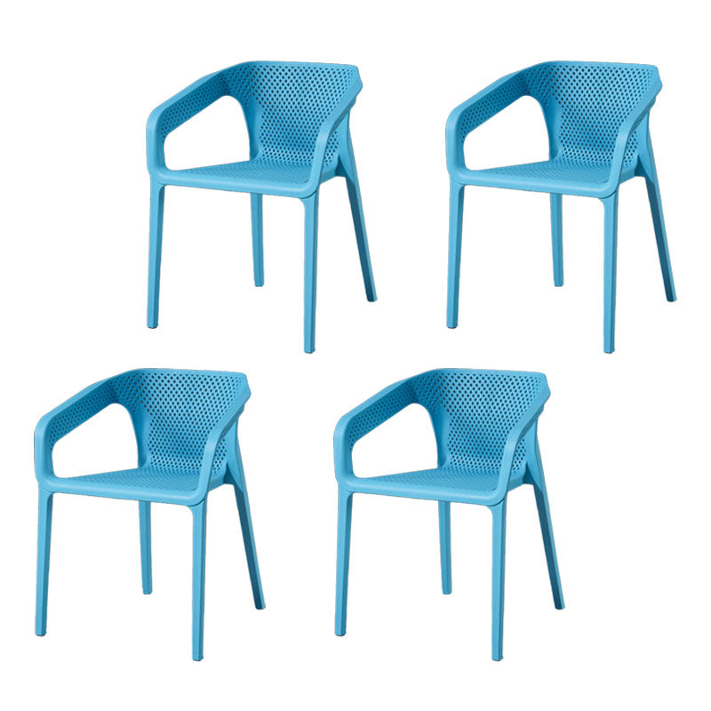 Modern Stackable Chairs Dining Arm Chair with Plastic Legs for Kitchen Light Blue 4 Piece Set Clearhalo ' kitchen&dining_furn' 'Dining Chairs' 'Dining Tables & Seating' 'dining_chair' 'furn' 'furn_dining_chair' 'Furniture' 'furniture_dining_chair' 'Kitchen & Dining Furniture' 'kitchen' 4680760