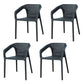 Modern Stackable Chairs Dining Arm Chair with Plastic Legs for Kitchen Black 4 Piece Set Clearhalo ' kitchen&dining_furn' 'Dining Chairs' 'Dining Tables & Seating' 'dining_chair' 'furn' 'furn_dining_chair' 'Furniture' 'furniture_dining_chair' 'Kitchen & Dining Furniture' 'kitchen' 4680768