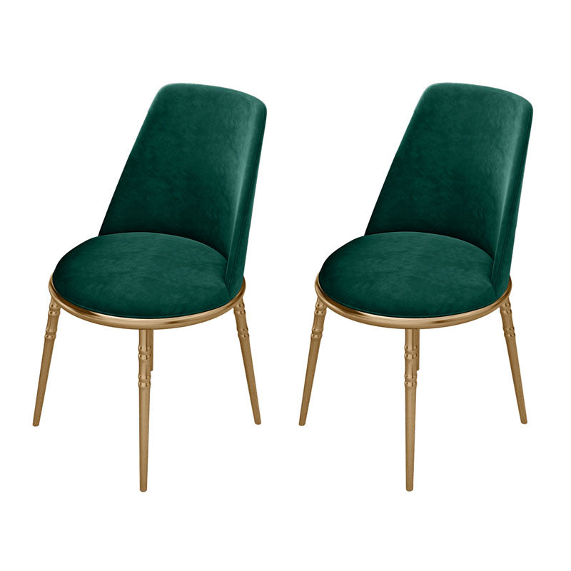 Scandinavian Faux Leather Side Chair for Home Armless Solid Back Chair Blackish Green 2 Piece Set Clearhalo ' kitchen&dining_furn' 'Dining Chairs' 'Dining Tables & Seating' 'dining_chair' 'furn' 'furn_dining_chair' 'Furniture' 'furniture_dining_chair' 'Kitchen & Dining Furniture' 'kitchen' 4680808