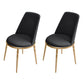 Scandinavian Faux Leather Side Chair for Home Armless Solid Back Chair Black 2 Piece Set Clearhalo ' kitchen&dining_furn' 'Dining Chairs' 'Dining Tables & Seating' 'dining_chair' 'furn' 'furn_dining_chair' 'Furniture' 'furniture_dining_chair' 'Kitchen & Dining Furniture' 'kitchen' 4680815